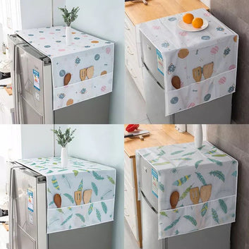 Anti-dust Waterproof Oil-proof Refrigerator Fridge Cover (Random Design)Made in china