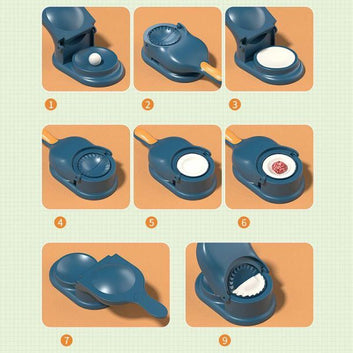 Combo Pack 2 In 1 Dumpling Maker + Dishwashing Rug | Best Samosa Maker & Metal Wire Dish Washing Rugs For Kitchen (Random Color)